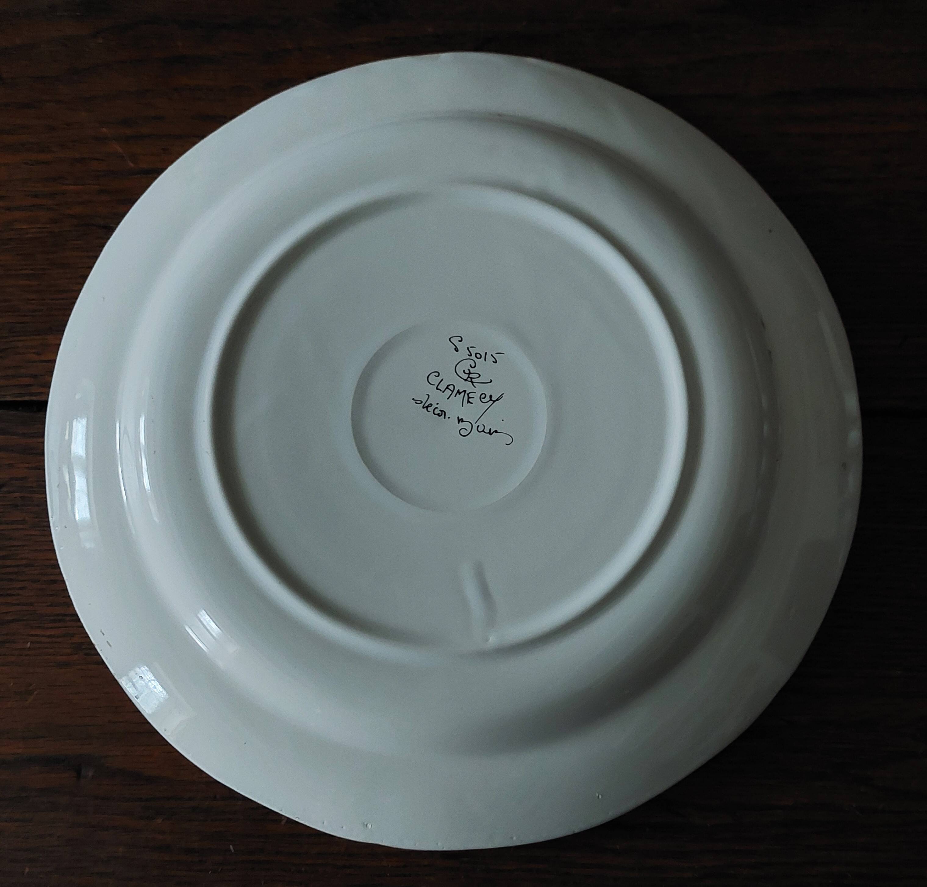 Hollow plate earthenware with eastern decor