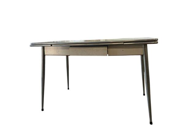 Table à manger extensible vintage en Formica bleu ciel