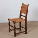 Ensemble de 8 chaises paillées en bois massif, 1940