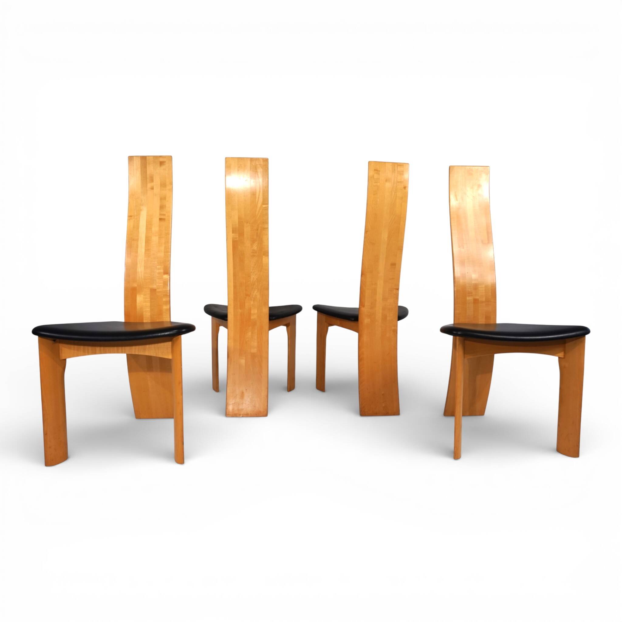 Tranekaer set of 4 Iris dining chairs by Bob van den Berghe, 1980