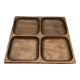 Wooden tray with compartments