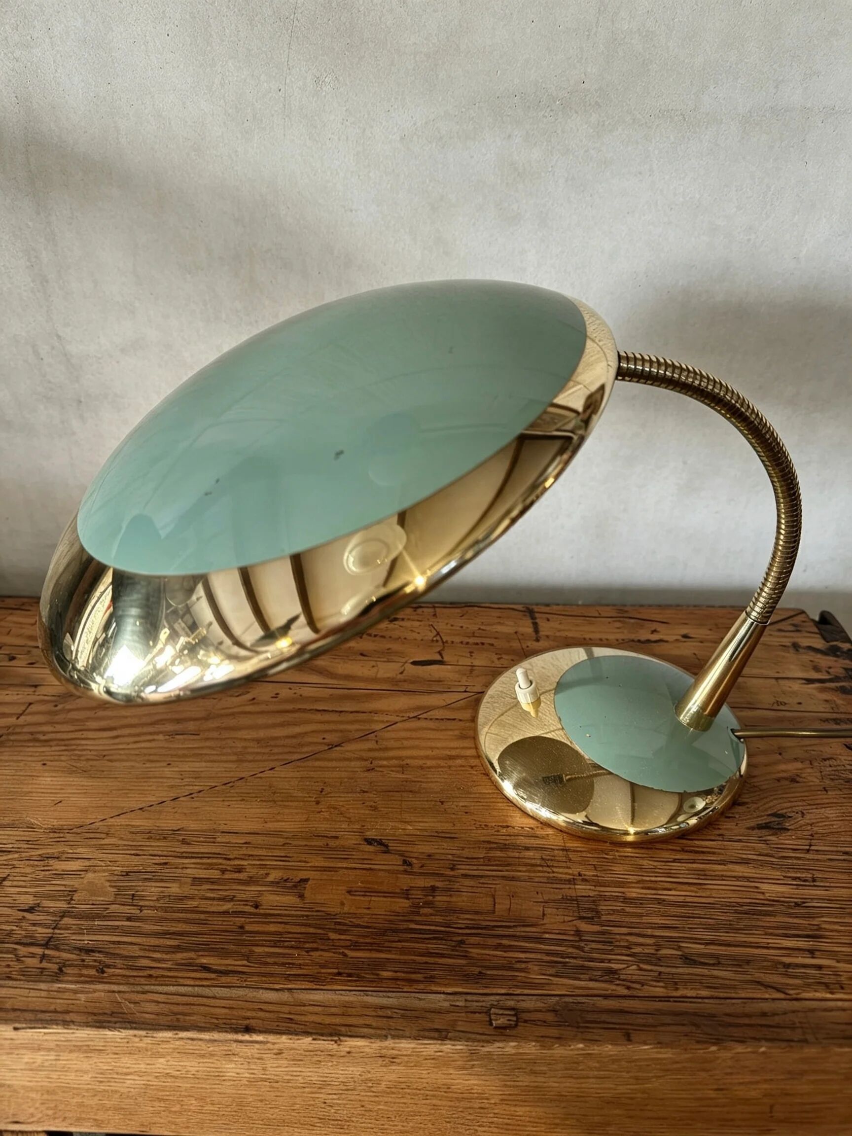 Lampe de table à col de cygne des années 1950 par Hala