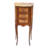 Petite table chiffonnière en Marqueterie de style Louis XV