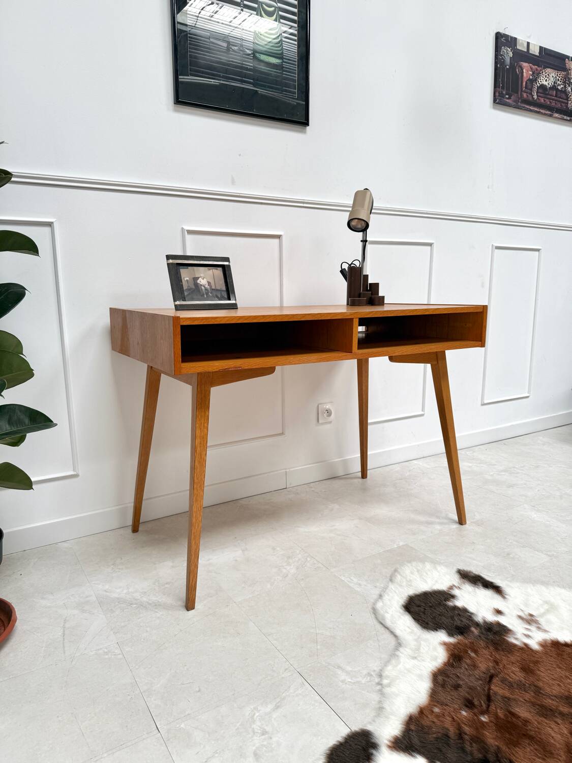 Vintage compass leg desk