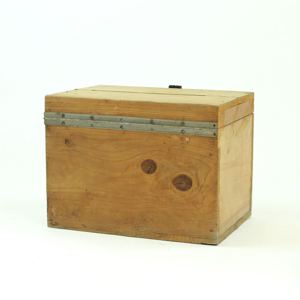 Vintage wooden post box, Czechoslovakia 1960