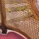 Louis XV style walnut and cane armchair