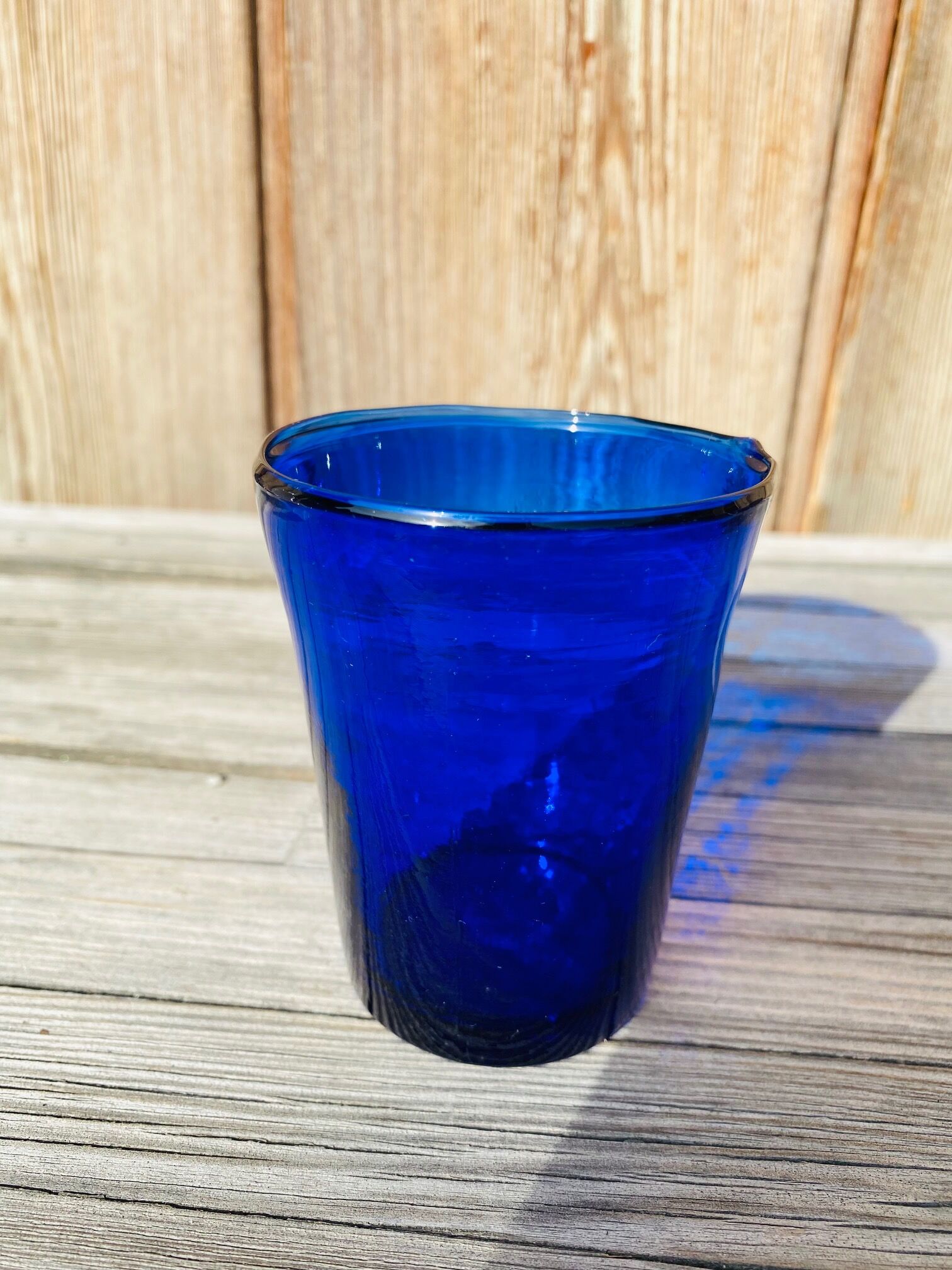 Set of 11 blue vintage glasses