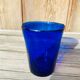 Lot de 11 verres vintage bleus