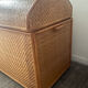 Rattan and wood trunk/box from the 70s-80s.
