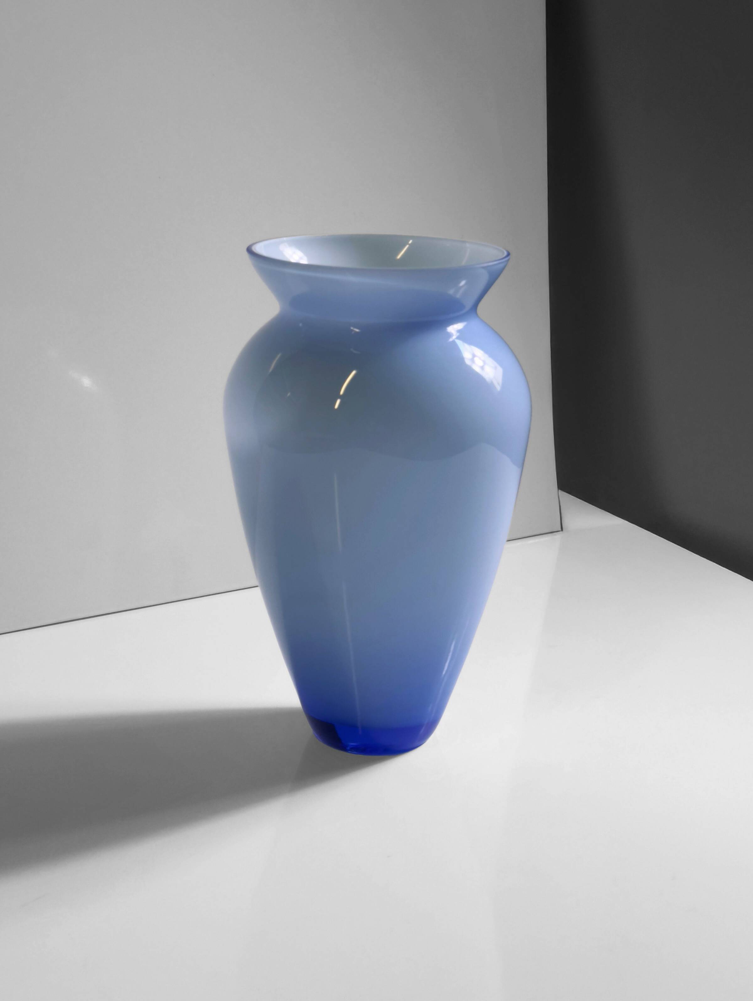 Italian Murano Pastel Blue Vase -1970s