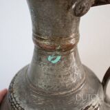 Pichet à eau turc antique en métal, Empire ottoman, très ancien, années 1880