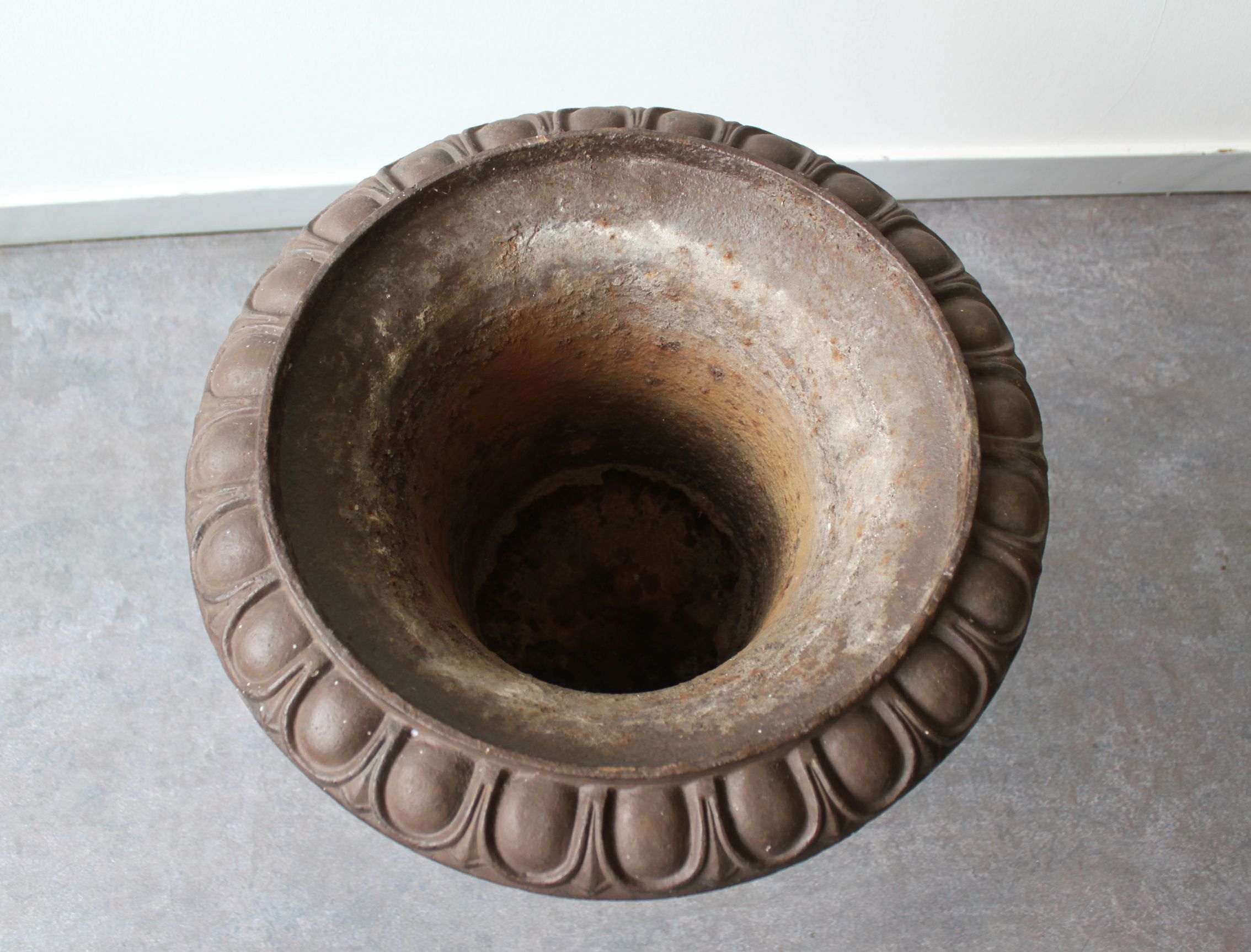 Cast iron planter in the style of a Campana urn, France