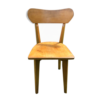 Old Scandinavian Chair Light Wood 70s Vintage