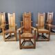 Vintage church chairs, set of 6 - 1950s