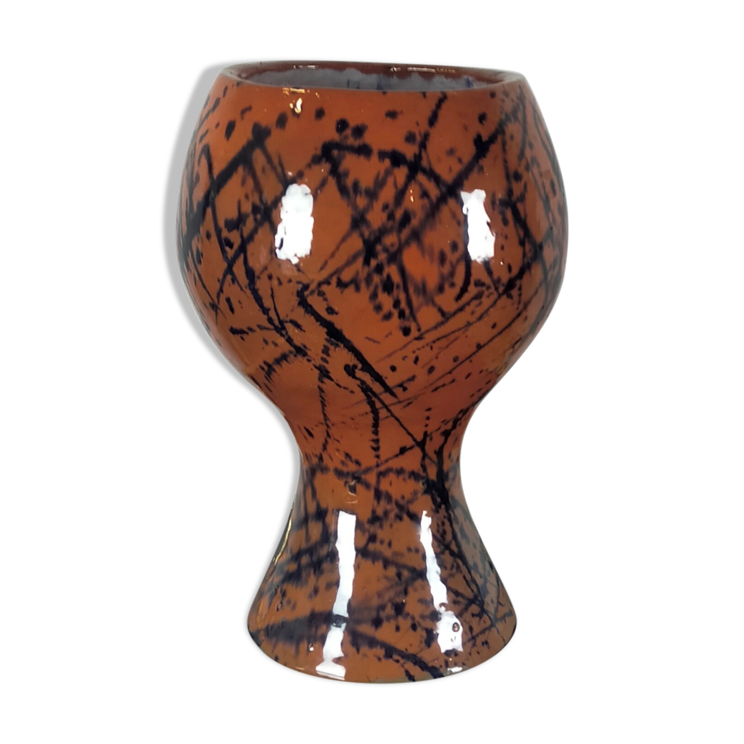 Stoneware vase signed Lucien Chevalier