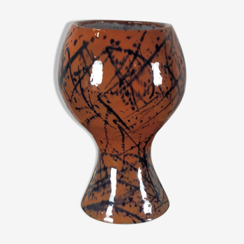 Sandstone vase signed Lucien Chevalier