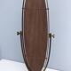 Vintage Oval Cheval Mirror with Brass and Metal Frame, Italy