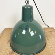 Industrial Green  Enamel Factory Lamp, 1960s