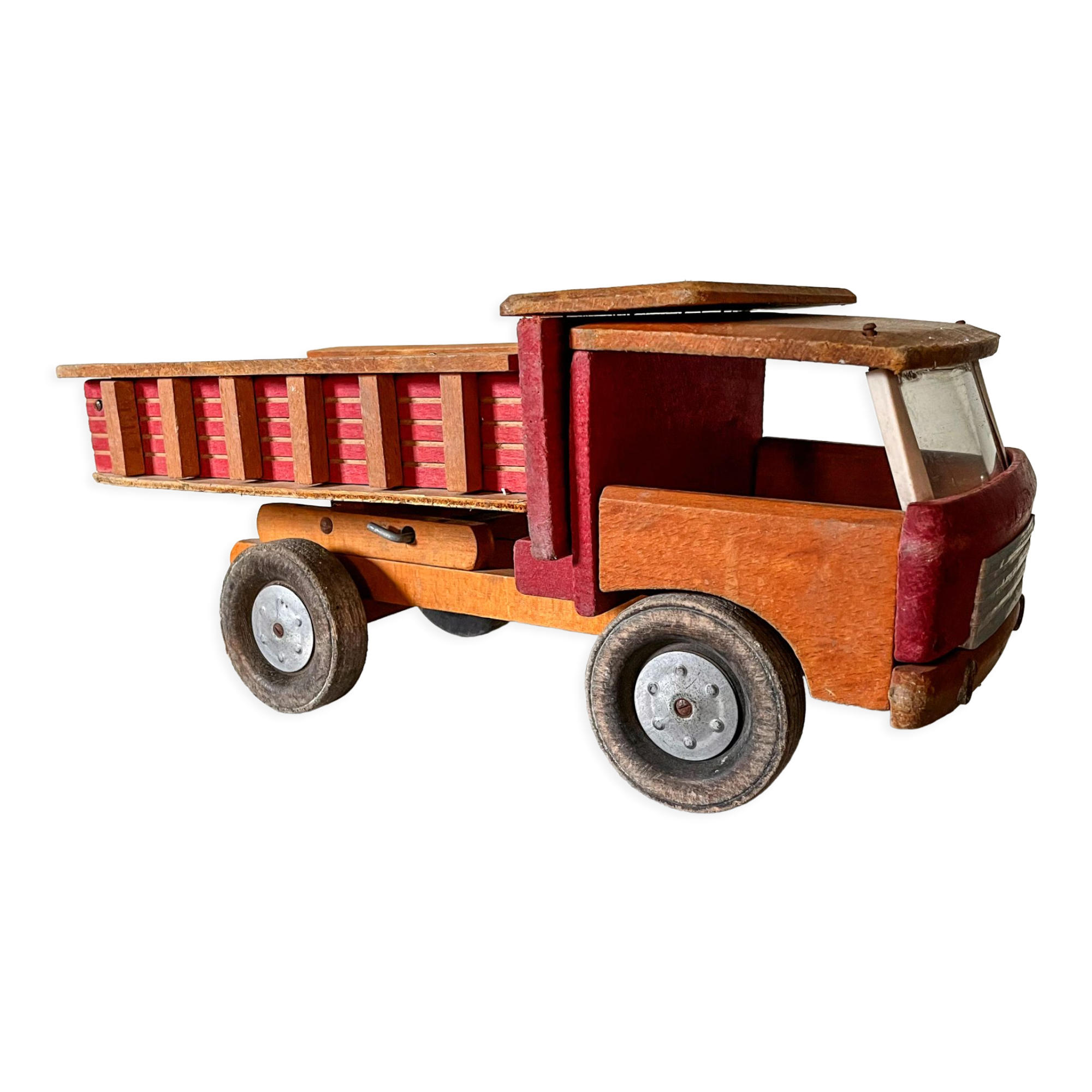 Wooden dump truck from the famous french brand dejou