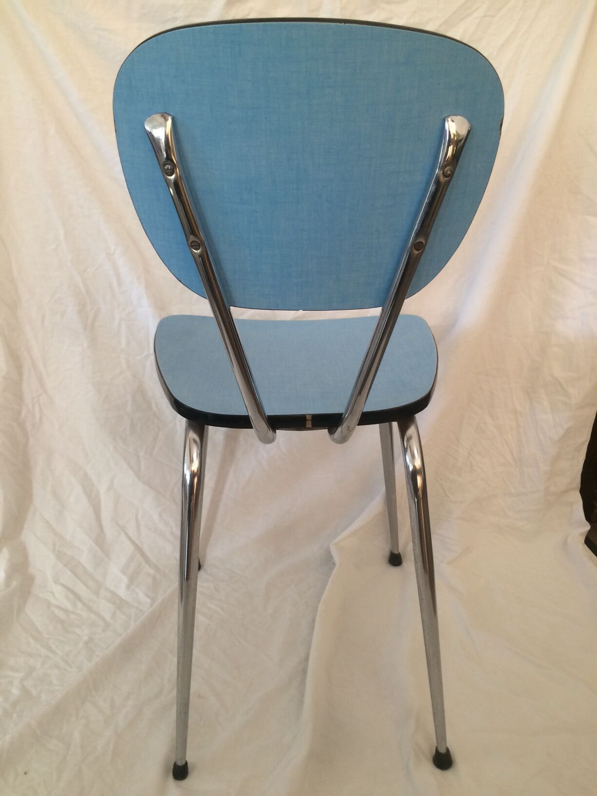 Blue formica chair