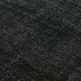 Hand-knotted persian overdyed 1970s 291 cm x 400 cm black wool carpet