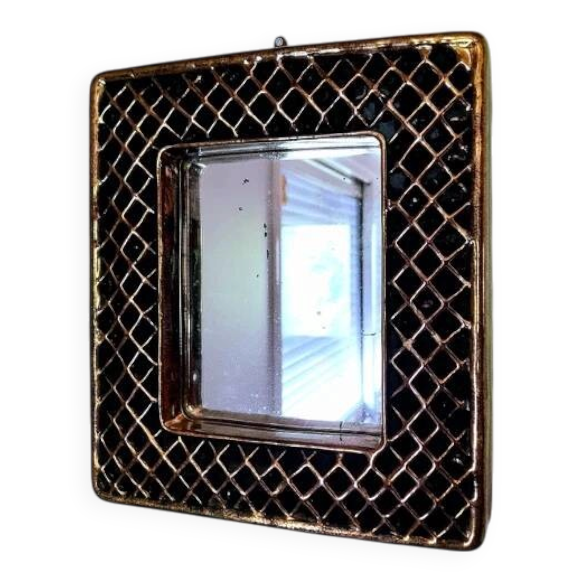 Ceramic mirror, Hendrik Thomas, Vallauris 1970