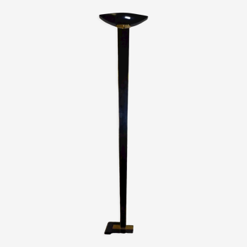 Vintage floor lamp design 1980 in lacquered metal ceramic and brass