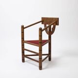 Chaise "Monk" sculptée à la main, Suède, années 1960