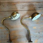 2 industrial wall sconces in brass - Denmark 1970s-80s