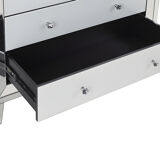 Glass and mirror chest of drawers