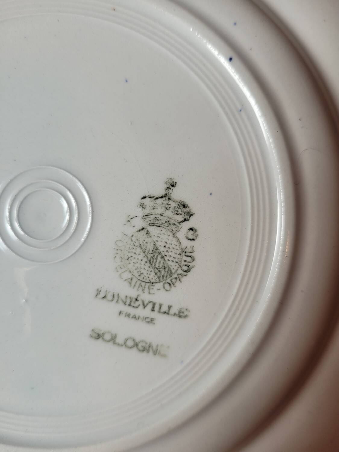 Set of 8 Sologne dessert plates from Lunéville