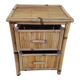 Vintage design bamboo bedside table