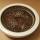 Old ceramic jersey dish decor flowers engraved vintage