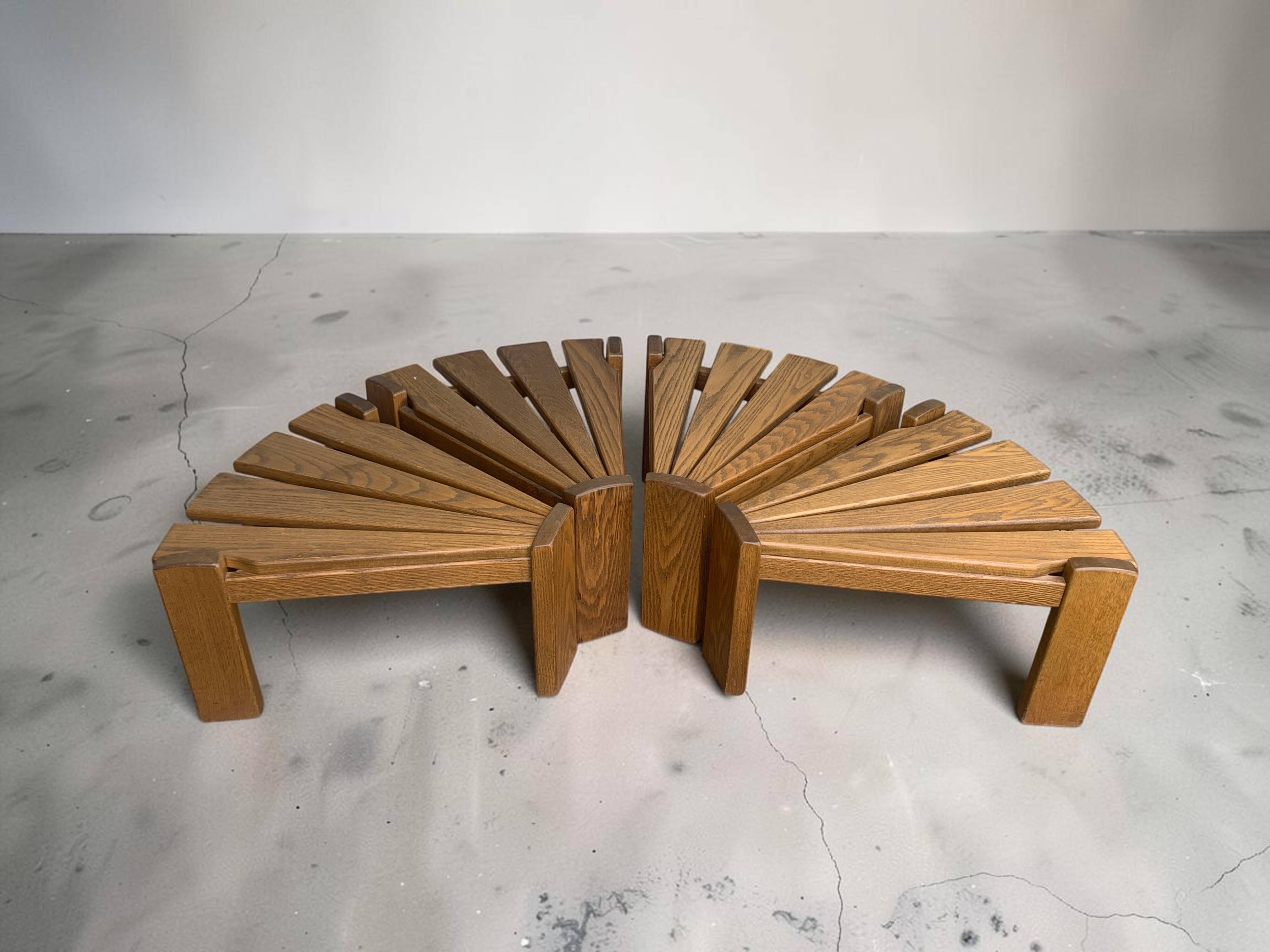 Set of 4 brutalist side tables by Radboud Dittmann, Dittmann & Co. 1970