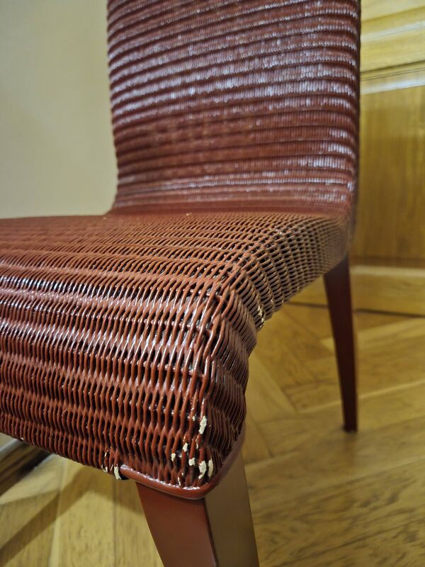 Chaise en rotin tressé ''Melissa'' par Vincent Sheppard