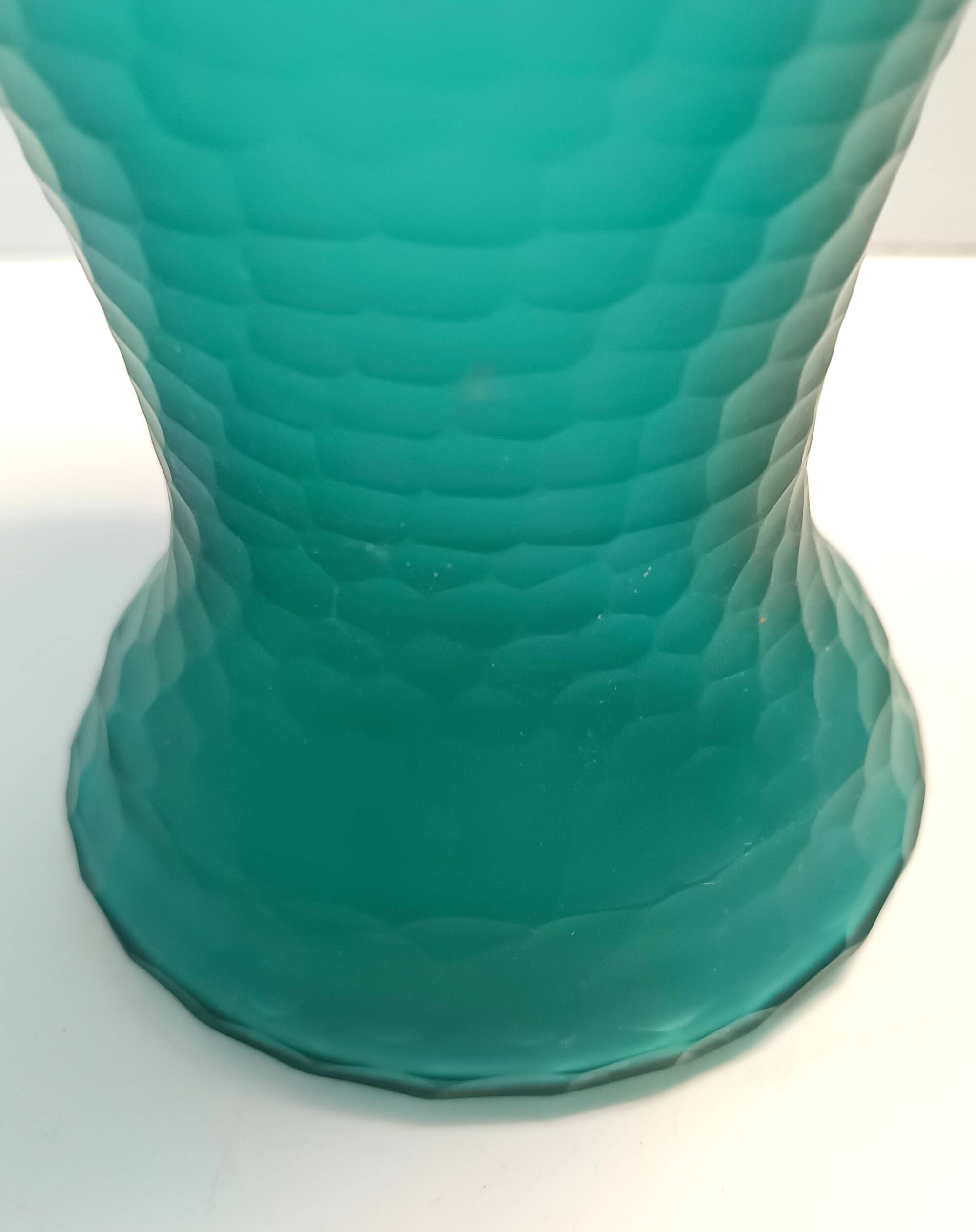 Teal Polished Hand-Blown Murano Glass Vase by Vetrarti, Italy