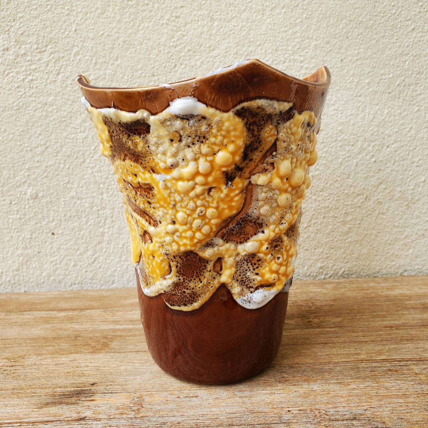 Fat Lava vintage ceramic vase