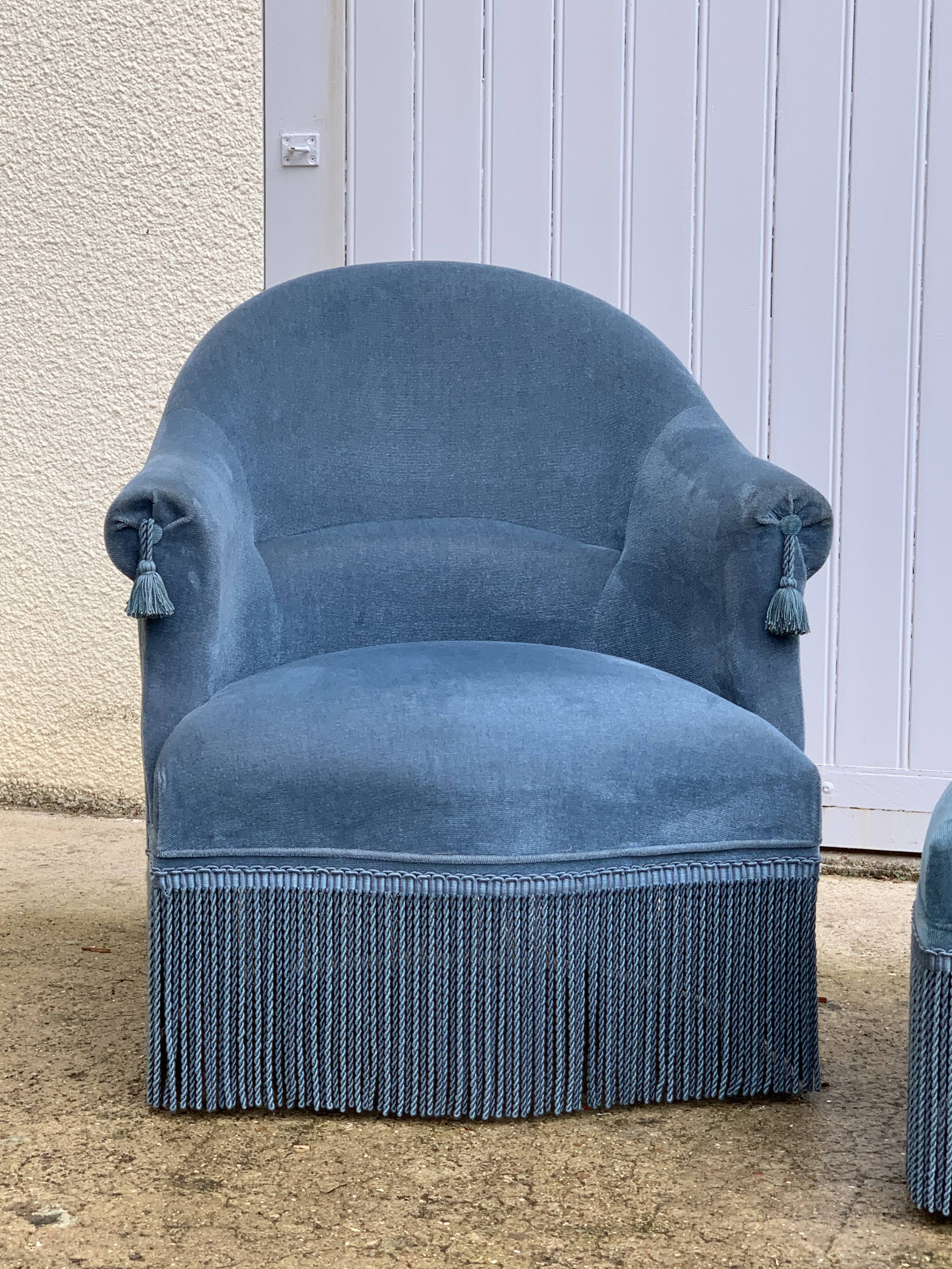 Pair of armchairs toad and rest feet 1970