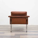 Leather armchair, 1970s, manufacturer Sitag, cognac brown leather.