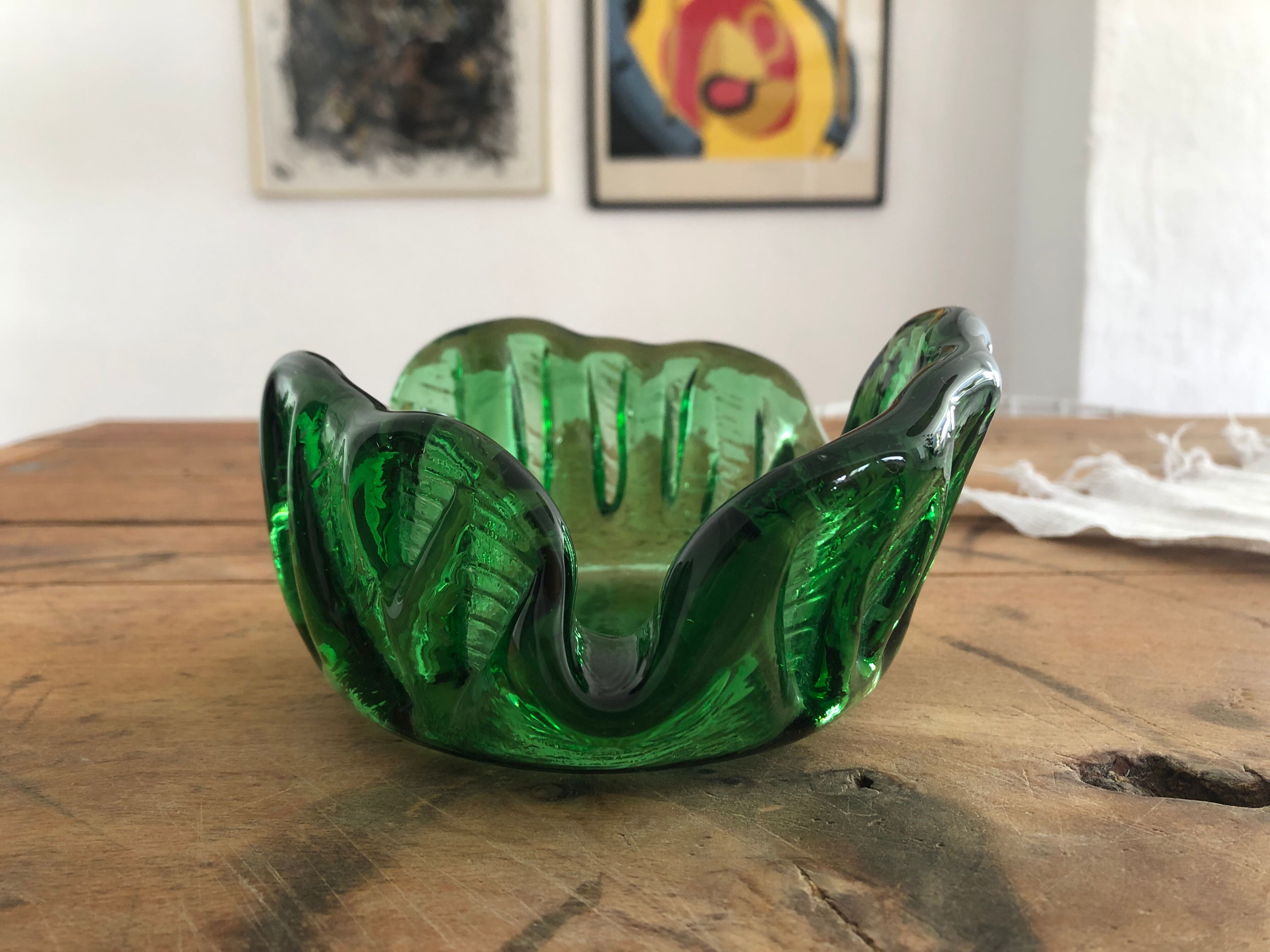 Cendrier pâte de verre vintage