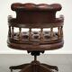 English cowhide Chesterfield swivel and tilt button seat office chair