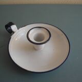 antique candlestick enamelled tin vintage candlestick Sweden