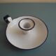 antique candlestick enamelled tin vintage candlestick Sweden