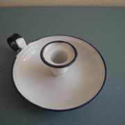 antique candlestick enamelled tin vintage candlestick Sweden