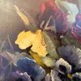 Vintage Art deco Still life with flowers Oil Paintingby A.Haaning, Denmark