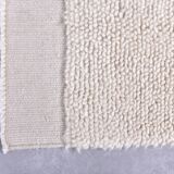 2x10 Neutral White Wool Moroccan Runner Rug, 67x301Cm