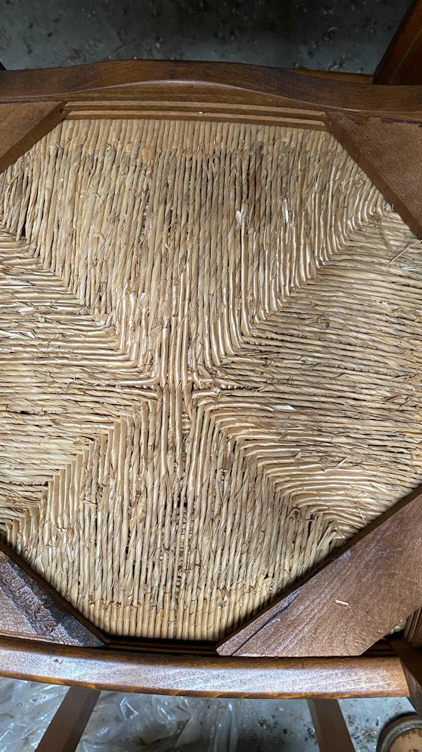 Ensemble de 6 chaises paillées vintage