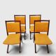 Set of 4 vintage saffron Scandinavian chairs