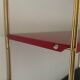 Modular vintage wall shelf, black and red metal circa 1960s