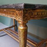 19th Century French Louis XVI style coffee table with marble top